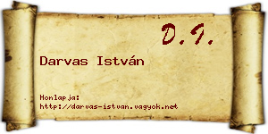 Darvas István névjegykártya