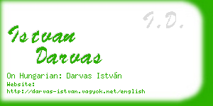 istvan darvas business card