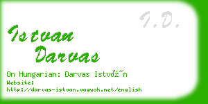 istvan darvas business card